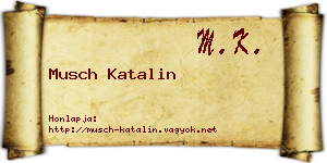 Musch Katalin névjegykártya